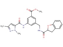 methyl 3-{[(2,3-dihydro-1-benzofuran-2-ylcarbonyl)amino]methyl}-5-{[(1,3-dimethyl-1H-pyrazol-5-yl)carbonyl]amino}benzoate