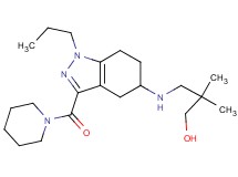 2,2-dimethyl-3-{[3-(1-piperidinylcarbonyl)-1-propyl-4,5,6,7-tetrahydro-1H-indazol-5-yl]amino}-1-propanol