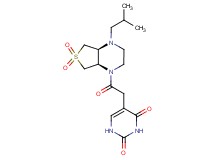 5-{2-[(4aS*,7aR*)-4-isobutyl-6,6-dioxidohexahydrothieno[3,4-b]pyrazin-1(2H)-yl]-2-oxoethyl}-2,4(1H,3H)-pyrimidinedione