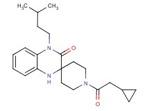 1-(cyclopropylacetyl)-4'-(3-methylbutyl)-1',4'-dihydro-3'H-spiro[piperidine-4,2'-quinoxalin]-3'-one