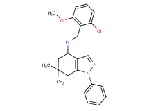 2-{[(6,6-dimethyl-1-phenyl-4,5,6,7-tetrahydro-1H-indazol-4-yl)amino]methyl}-3-methoxyphenol