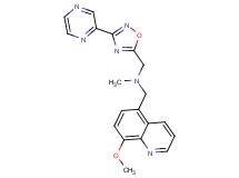 1-(8-methoxy-5-quinolinyl)-N-methyl-N-{[3-(2-pyrazinyl)-1,2,4-oxadiazol-5-yl]methyl}methanamine