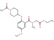 ethyl N-{2-[(1-acetyl-4-piperidinyl)oxy]-5-methoxybenzoyl}-N-methylglycinate
