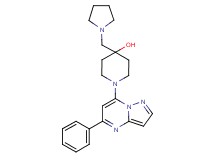 1-(5-phenylpyrazolo[1,5-a]pyrimidin-7-yl)-4-(1-pyrrolidinylmethyl)-4-piperidinol