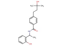 4-(3-hydroxy-3-methylbutyl)-N-[1-(2-hydroxyphenyl)ethyl]benzamide