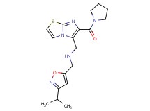 1-(3-isopropyl-5-isoxazolyl)-N-{[6-(1-pyrrolidinylcarbonyl)imidazo[2,1-b][1,3]thiazol-5-yl]methyl}methanamine