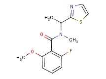 2-fluoro-6-methoxy-N-methyl-N-[1-(1,3-thiazol-2-yl)ethyl]benzamide