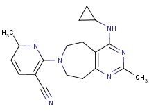 2-[4-(cyclopropylamino)-2-methyl-5,6,8,9-tetrahydro-7H-pyrimido[4,5-d]azepin-7-yl]-6-methylnicotinonitrile