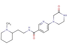 N-[2-(1-methylpiperidin-2-yl)ethyl]-6-(3-oxopiperazin-1-yl)nicotinamide