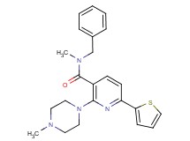 N-benzyl-N-methyl-2-(4-methyl-1-piperazinyl)-6-(2-thienyl)nicotinamide