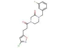 4-[3-(3-chloro-5-isoxazolyl)propanoyl]-1-(3-fluorobenzyl)-2-piperazinone
