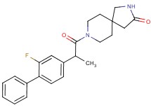 8-[2-(2-fluoro-4-biphenylyl)propanoyl]-2,8-diazaspiro[4.5]decan-3-one