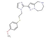 2-(1-{2-[(4-methoxyphenyl)thio]ethyl}-1H-imidazol-2-yl)-5,6,7,8-tetrahydro-4H-pyrazolo[1,5-a][1,4]diazepine dihydrochloride