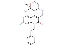 7-chloro-3-{[(2,2-dimethyltetrahydro-2H-pyran-4-yl)amino]methyl}-1-(2-phenylethyl)-2(1H)-quinolinone