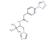 N-[1-(1H-imidazol-1-ylmethyl)-2,2-dimethylpropyl]-2-[4-(1H-tetrazol-1-yl)phenyl]acetamide