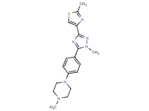 1-methyl-4-{4-[1-methyl-3-(2-methyl-1,3-thiazol-4-yl)-1H-1,2,4-triazol-5-yl]phenyl}piperazine