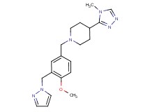 1-[4-methoxy-3-(1H-pyrazol-1-ylmethyl)benzyl]-4-(4-methyl-4H-1,2,4-triazol-3-yl)piperidine