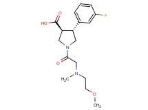 (3S*,4R*)-4-(3-fluorophenyl)-1-[N-(2-methoxyethyl)-N-methylglycyl]-3-pyrrolidinecarboxylic acid