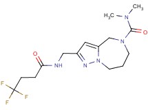 N,N-dimethyl-2-{[(4,4,4-trifluorobutanoyl)amino]methyl}-7,8-dihydro-4H-pyrazolo[1,5-a][1,4]diazepine-5(6H)-carboxamide