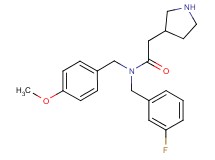 N-(3-fluorobenzyl)-N-(4-methoxybenzyl)-2-pyrrolidin-3-ylacetamide