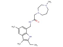 N-[(2-ethyl-3,5-dimethyl-1H-indol-7-yl)methyl]-2-(4-methyl-1,4-diazepan-1-yl)acetamide