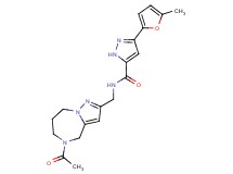 N-[(5-acetyl-5,6,7,8-tetrahydro-4H-pyrazolo[1,5-a][1,4]diazepin-2-yl)methyl]-3-(5-methyl-2-furyl)-1H-pyrazole-5-carboxamide