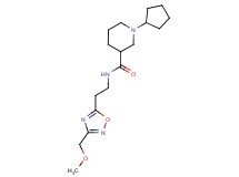 1-cyclopentyl-N-{2-[3-(methoxymethyl)-1,2,4-oxadiazol-5-yl]ethyl}-3-piperidinecarboxamide
