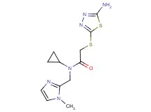2-[(5-amino-1,3,4-thiadiazol-2-yl)thio]-N-cyclopropyl-N-[(1-methyl-1H-imidazol-2-yl)methyl]acetamide