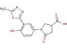 1-[4-hydroxy-3-(5-methyl-1,3,4-oxadiazol-2-yl)phenyl]-5-oxopyrrolidine-3-carboxylic acid