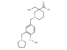 3-ethyl-1-[4-methoxy-3-(pyrrolidin-1-ylmethyl)benzyl]piperidine-3-carboxylic acid