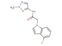 2-(4-fluoro-1H-indol-1-yl)-N-(2-methyl-2H-1,2,3-triazol-4-yl)acetamide