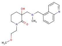 3-hydroxy-1-(2-methoxyethyl)-3-{[methyl(quinolin-5-ylmethyl)amino]methyl}piperidin-2-one
