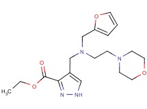 ethyl 4-{[(2-furylmethyl)(2-morpholin-4-ylethyl)amino]methyl}-1H-pyrazole-3-carboxylate
