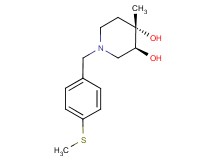 (3S*,4S*)-4-methyl-1-[4-(methylthio)benzyl]piperidine-3,4-diol
