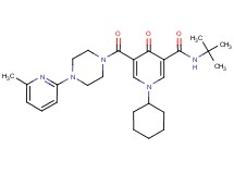 N-(tert-butyl)-1-cyclohexyl-5-{[4-(6-methyl-2-pyridinyl)-1-piperazinyl]carbonyl}-4-oxo-1,4-dihydro-3-pyridinecarboxamide