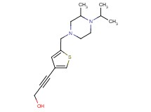 3-{5-[(4-isopropyl-3-methylpiperazin-1-yl)methyl]-3-thienyl}prop-2-yn-1-ol