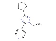 4-(3-cyclopentyl-1-ethyl-1H-1,2,4-triazol-5-yl)pyridine