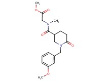 methyl N-{[1-(3-methoxybenzyl)-6-oxo-3-piperidinyl]carbonyl}-N-methylglycinate