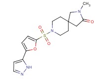 2-methyl-8-{[5-(1H-pyrazol-5-yl)-2-furyl]sulfonyl}-2,8-diazaspiro[4.5]decan-3-one