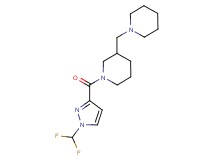 1-{[1-(difluoromethyl)-1H-pyrazol-3-yl]carbonyl}-3-(1-piperidinylmethyl)piperidine