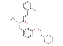 (2E)-3-(2-chlorophenyl)-N-cyclopropyl-N-{3-[2-(1-piperidinyl)ethoxy]benzyl}acrylamide