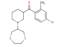 (4-chloro-2-methylphenyl)[1-(1,4-dithiepan-6-yl)-3-piperidinyl]methanone