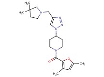 1-(3,5-dimethyl-2-furoyl)-4-{4-[(3,3-dimethyl-1-pyrrolidinyl)methyl]-1H-1,2,3-triazol-1-yl}piperidine trifluoroacetate
