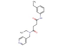N-ethyl-N'-(3-ethylphenyl)-N-(pyridin-4-ylmethyl)succinamide