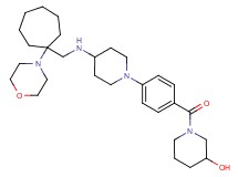 1-{4-[4-({[1-(4-morpholinyl)cycloheptyl]methyl}amino)-1-piperidinyl]benzoyl}-3-piperidinol
