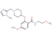 4-methoxy-N-(2-methoxyethyl)-2-({1-[(1-methyl-1H-imidazol-2-yl)methyl]-4-piperidinyl}oxy)benzamide
