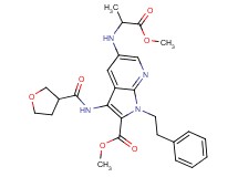 methyl 5-[(2-methoxy-1-methyl-2-oxoethyl)amino]-1-(2-phenylethyl)-3-[(tetrahydro-3-furanylcarbonyl)amino]-1H-pyrrolo[2,3-b]pyridine-2-carboxylate