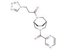 (1S*,5R*)-3-(2-pyrazinylcarbonyl)-6-[3-(1H-tetrazol-1-yl)propanoyl]-3,6-diazabicyclo[3.2.2]nonane