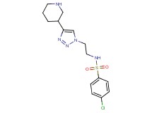 4-chloro-N-{2-[4-(3-piperidinyl)-1H-1,2,3-triazol-1-yl]ethyl}benzenesulfonamide dihydrochloride
