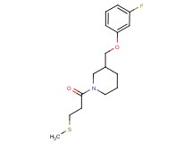 3-[(3-fluorophenoxy)methyl]-1-[3-(methylthio)propanoyl]piperidine